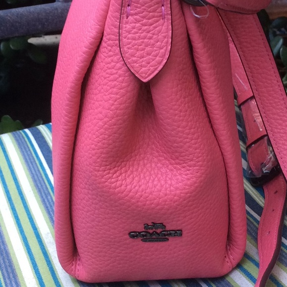 Coach Handbags - COACH PEBBLE LEATHER SHOULDER HANDBAG    NWT